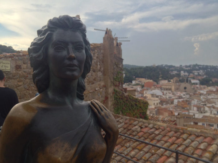 Statue of Ava Gardner in Tossa de Mar