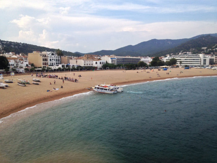 Tossa de Mar beach as seen from the castle.