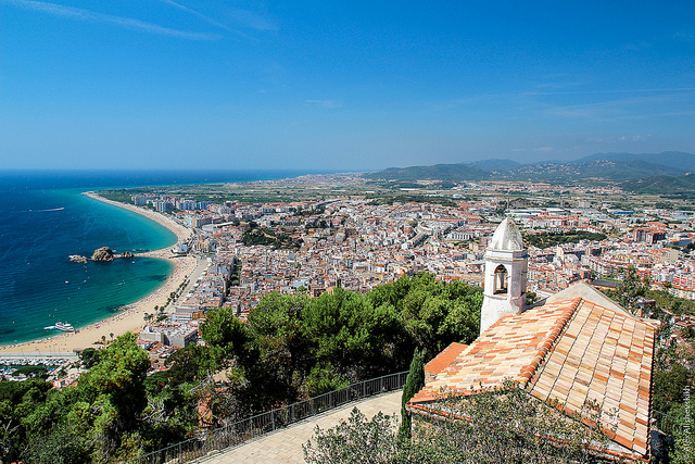 The view of Blanes seen from the castle