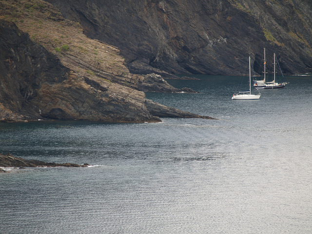 Sailing boats near Portbou