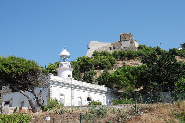 Castell de la Trinitat above the lighthouse Castell de la Trinitat above the lighthouse